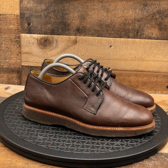 SAM HUBARD MENS DRESS SHOES BROWN LEATHER OXFORDS BUSINESS CASUAL SIZE 8M